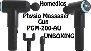 Homedics Physio Massager Gun PGM 200 AU Unboxing  Great Deep Tissue Massager [upl. by Lorinda974]