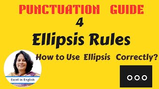 4 Ellipsis Rules  How to Use Ellipsis Correctly in English Sentences [upl. by Aleras]