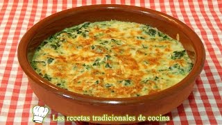 Acelgas con bechamel gratinadas receta fácil [upl. by Intisar]