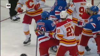 Artemi Panarin retaliates on Martin Pospisil causing scrum [upl. by Thedrick]