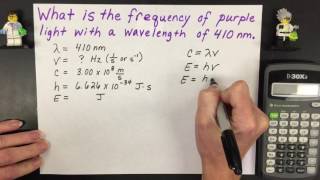 Frequency from Wavelength Electromagnetic Radiation Calculation [upl. by Lesko]