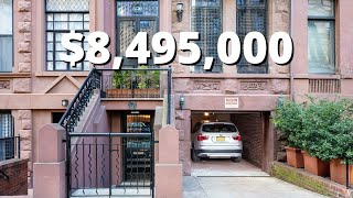 Inside a 8495 Million Upper West Side NYC Townhouse  Double Wide Backyard  Private Parking [upl. by Catherina252]