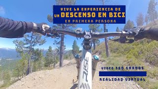 REALIDAD VIRTUAL Descenso en el Bike Park de Pal Arinsal Andorra  Enduro bicicleta 360 grados [upl. by Nallak]