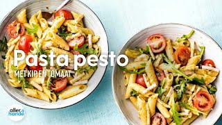 Pasta pesto met kip  Recept  Allerhande [upl. by Akinor]