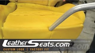 Steaming 3000GT seat foam before leather seat cover upholstery kit installation [upl. by Stockton]