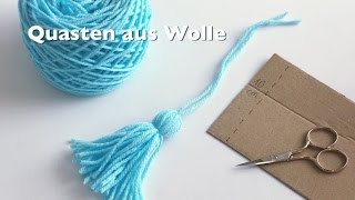 DIY Quasten aus Wolle herstellen ganz einfach [upl. by Gerger]