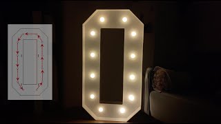 EUFONY 4FT Light Up Marquee Number 0 Assembly Tutorial Mosaic Number 0️⃣ for Party Decorations [upl. by Nanoc]