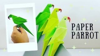 How To Make Paper Parrot  Origami Paper Parrot  How to make paper bird  Paper Craft  paper bird [upl. by Samantha]