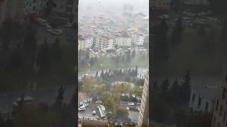 RAINY WEATHER IN ISTANBUL🇹🇷 Turkey istanbul rain weather satisfyingvideo sunset sky travel [upl. by Sellig]