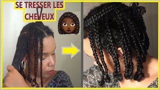 NATTES 🤞 Se tresser les cheveux soi même Sans rajouts  COIFFURE PROTECTRICE [upl. by Ingham]