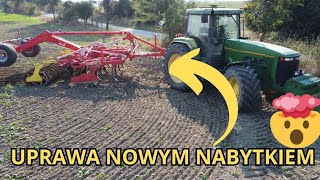 Uprawa nowym nabytkiem Potinger Synkro 4030 John Deere 8200 i siewy [upl. by Mide576]