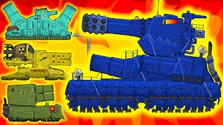 Mega Tanks Battle  Karl44 Vs KV44 Tank Vs Dora  Cartoons about tanks [upl. by Ardnaet802]