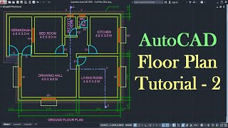 AutoCAD Floor Plan Tutorial for Beginners  2 [upl. by Eelidnarb603]