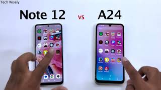 Redmi Note 12 vs SAMSUNG A24 Speed Test [upl. by Himelman]