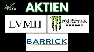 AKTIEN  LVMH  Monster Energy  Barrick Gold  Analyse Kursziele KAUFEN [upl. by Ellirehs]