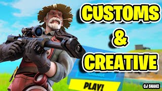 NEW WEIRD FORTNITE SEASON CUSTOMS AND CREATIVE LIVE EU SERVERS [upl. by Nnor270]