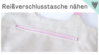 Reißverschlusstasche einnähen mit Freebie  DIY MODE Anleitung [upl. by Sternlight]