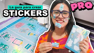 IMPRIMIR Y CORTAR CON CRICUT ⚡I crear Stickers en cricut desde cero [upl. by Gautier]