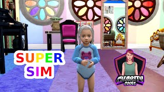 A Toddler and More Babies  Super Sim Challenge  Sims 4 videos [upl. by Aryajay]