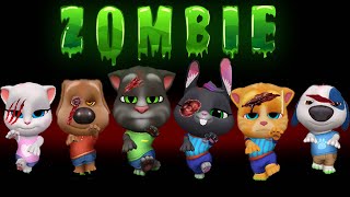 TOM ZOMBIE  Turning into ZOMBIE Talking Tom and Friends [upl. by Dasya703]