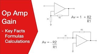 Op Amp Gain  Details Calculations Formulas [upl. by Avilys]