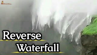 Amazing reverse waterfall Maharashtra malshej ghat anjaneri sandhan valley naneghat  shock wave [upl. by Navinod334]