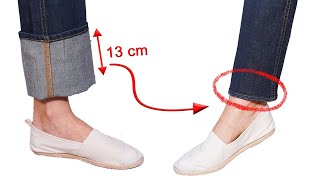 How to hem jeans in 5 minutes while keeping the original hem [upl. by Aynotal192]