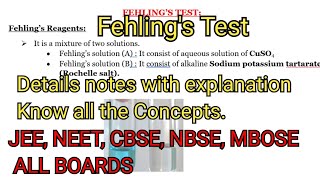 Fehlings Test  Fehlings Solution  JEE  NEET  CBSE [upl. by Jauch]