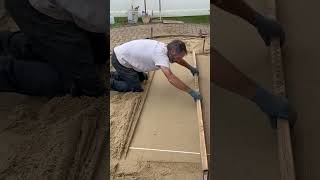 How To Build A Small Brick Patio DIY  Screed the Sand [upl. by Kylen]