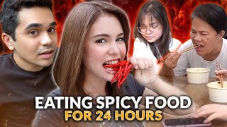 SPICY FOOD FOR 24 HOURS CHALLENGE  IVANA ALAWI [upl. by Meryl]