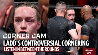 quotWhat are you doingquot Listen in to Aspen Ladds controversial cornering  UFC Corner Cam [upl. by Cheyne409]