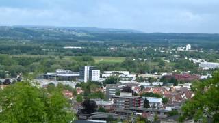 Ravensburg  Weingarten im Schussental am Feiertag dem 30052013 von der Veitsburg aus gesehen [upl. by Enyala181]