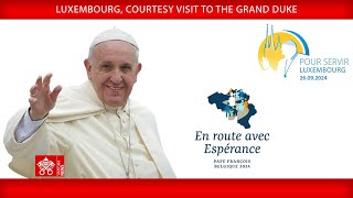 Luxembourg Courtesy Visit to the Grand Duke September 26 2024  Pope Francis [upl. by Mahda]