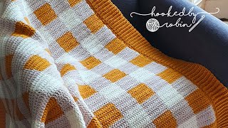 Crochet a Gingham Blanket ANY Size with ANY Yarn 😀🧶 [upl. by Ecilayram]