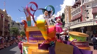 Celebrate A Dream Come True Parade Magic Kingdom Walt Disney World [upl. by Cohn676]