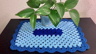 Tapete individual para mesa paso a paso 🧶 a crochet [upl. by Ecnarretal337]