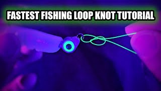 Tying The Fastest Fishing Loop Knot  Mickey Mouse Knot Or Canoe Man Loop Knot Tutorial [upl. by Merola]