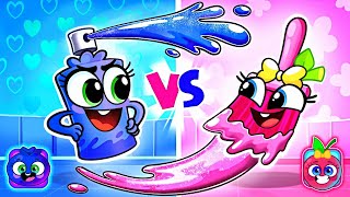 Where Is My Favorite Color Song 🌷🩷🎀༘Pink or Blue Challenge💙💎🧊 by Pit amp Penny Stories kidssongs [upl. by Assek854]