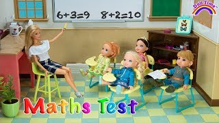 MATH Test  Elsa and Anna toddlers at School [upl. by Llenram]