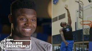 Zion Williamsons incredible vertical leap makes highlight dunks possible  College Basketball [upl. by Adnoryt100]