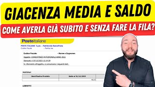 GIACENZA MEDIA Poste 2024 come ottenerla subito e senza fare file [upl. by Nataniel]