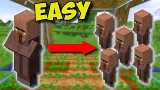 117 EASIEST Way To BREED VILLAGERS In Minecraft  Simple Villager Breeder [upl. by Cooley759]