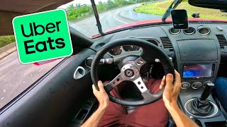 UBER EATS IN DRIFT CAR POV [upl. by Yelak]