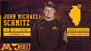 John Michael Schmitz Highlights 2017 Gopher Football Signing Day [upl. by Barber]