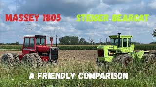 Steiger bearcat and Massey Ferguson 1805 A friendly comparison [upl. by Cassi]