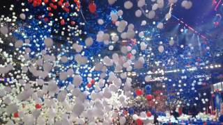 Balloon drop after Hillary Clinton accepts nomination [upl. by Laureen]