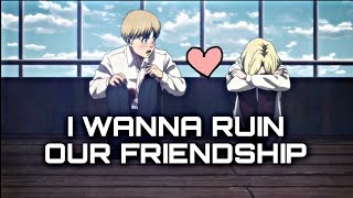 Armin X Annie Edit Jennie I Wanna Ruin Our Friendship AMV Attack On Titan [upl. by Monetta]