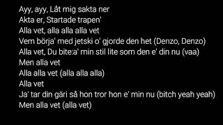 Denz  Alla vet Lyrics [upl. by Leelah180]