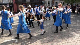 Wakefield Morris Dancers dance quotEaluscherwenquot at Bromyard Folk Festival 2023 [upl. by Othilie601]