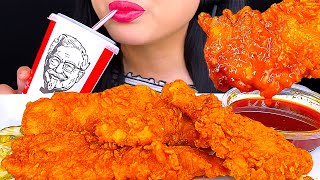 ASMR FRIED CHICKEN TENDERS DIPPED IN NASHVILLE HOT SAUCE MUKBANG [upl. by Shelah375]